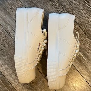 Brand new Superga White Leather Sneakers